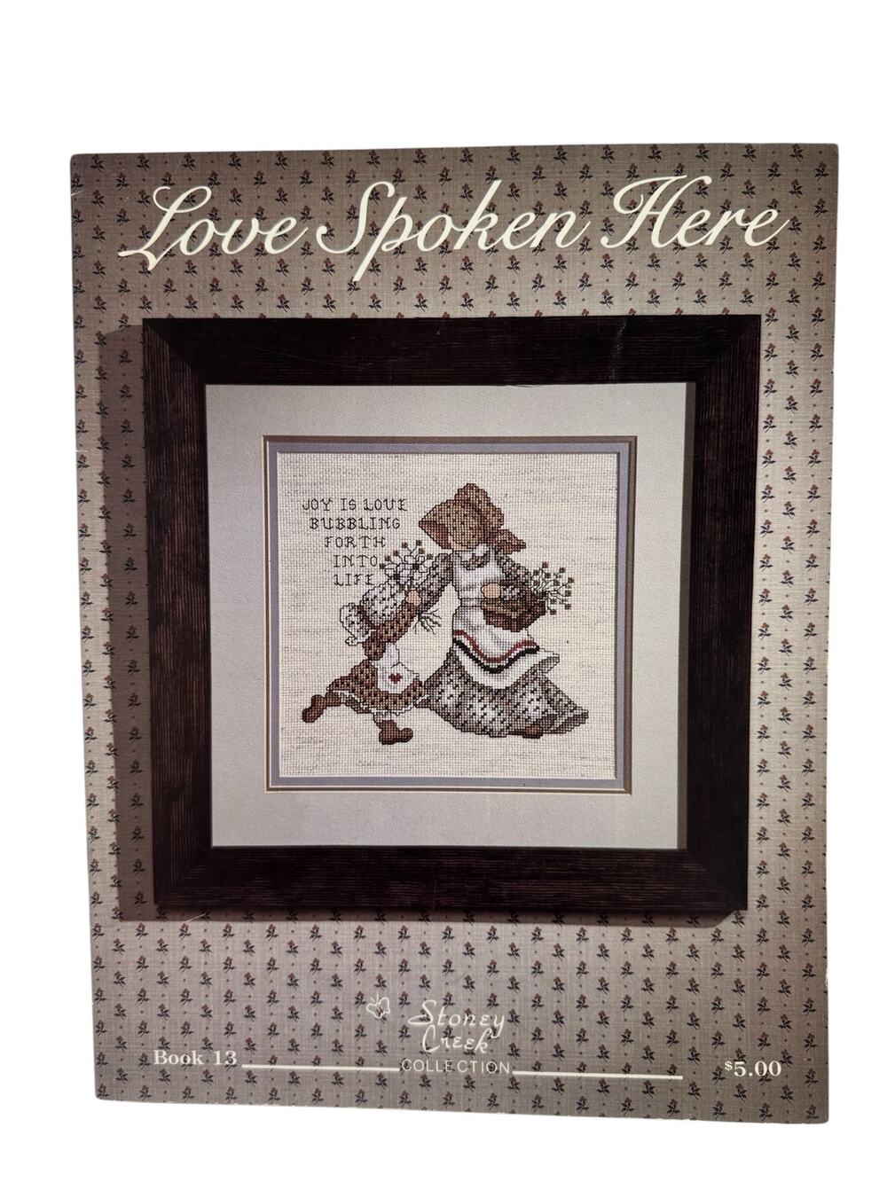 Vintage Love Spoken Here Cross Stitch Pattern Booklet Stoney Creek 1985 #13